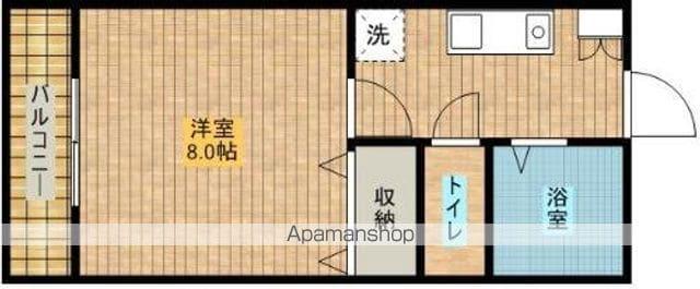 ウィズステージさくら(1K/1階)の間取り写真