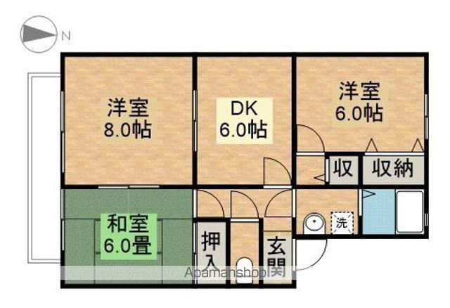 サニーホームズ(3DK/1階)の間取り写真