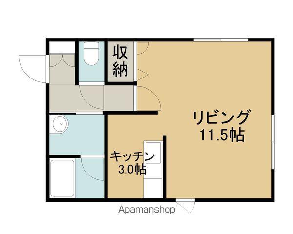 EAGLE美原(1K/1階)の間取り写真