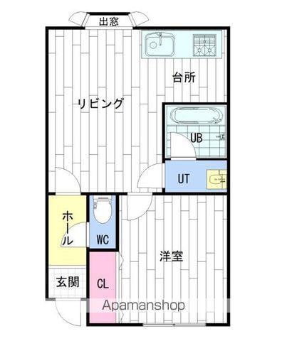 レストパレス澄川(1LDK/2階)の間取り写真