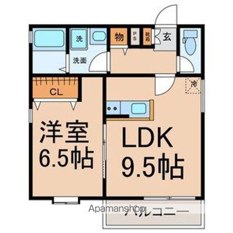 クラージュ吹上(1LDK/1階)の間取り写真