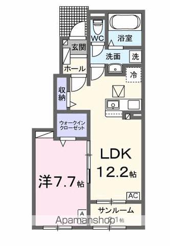 COCORUⅠ(1LDK/1階)の間取り写真