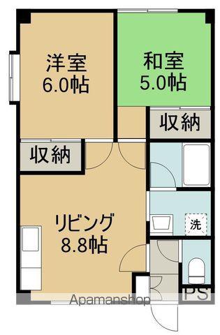 レジデンス真(2DK/2階)の間取り写真