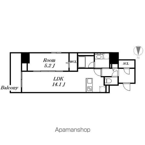 ロイジェント日吉Ⅱ(1LDK/4階)の間取り写真