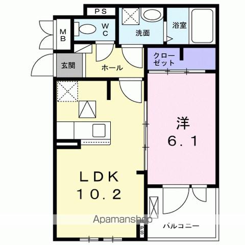 レジデンス KIZU(1LDK/1階)の間取り写真
