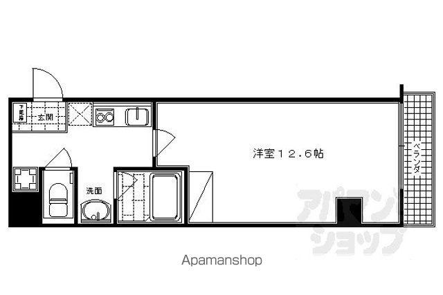 アネックス西洞院(1K/2階)の間取り写真