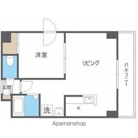 ドエル札幌南6条2(1LDK/5階)の間取り写真