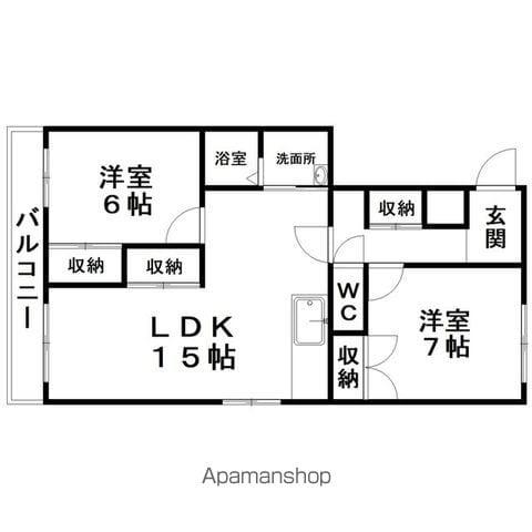 Mクレール(2LDK/4階)の間取り写真