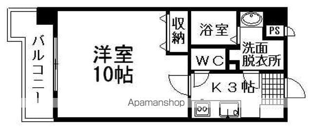 ルラシオン松山高砂(1K/10階)の間取り写真