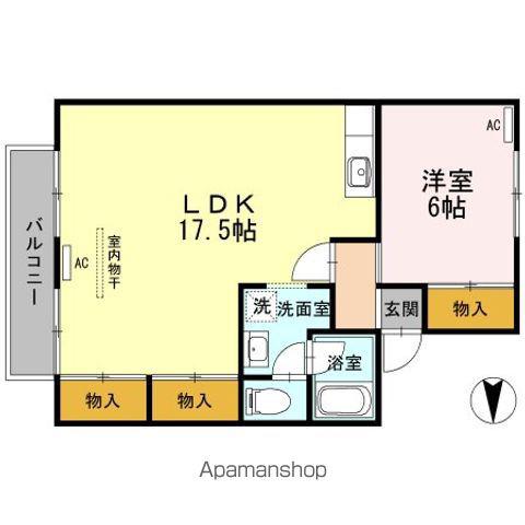 セジュール住吉Ⅱ(1LDK/1階)の間取り写真