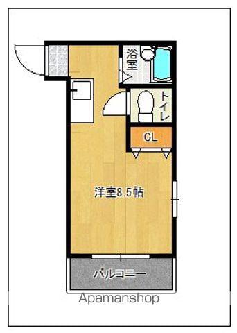 セイント高取(ワンルーム/4階)の間取り写真