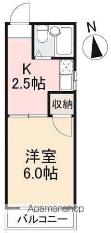 ワトホート(1K/4階)の間取り写真