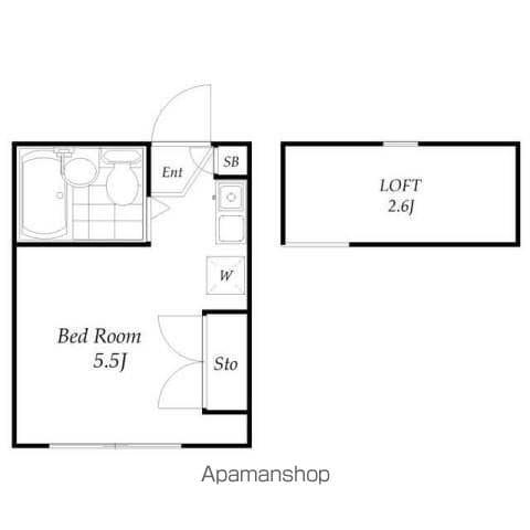 ピュアハウス妙蓮寺(ワンルーム/1階)の間取り写真