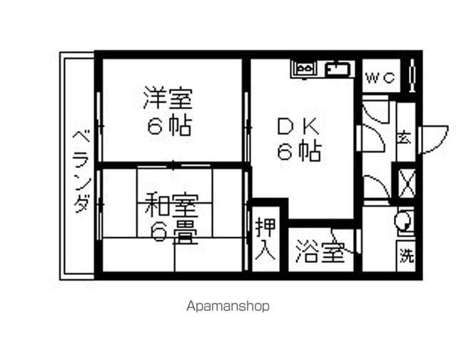 エルグランデ味美(2DK/4階)の間取り写真