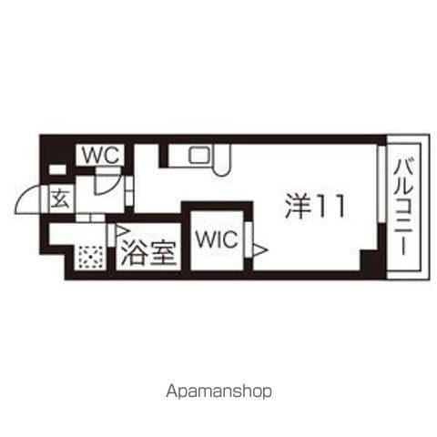 カルティエ アラタマ(ワンルーム/3階)の間取り写真