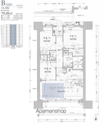 プレサンス ロジェ 熱田六番町(3LDK/9階)の間取り写真