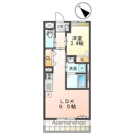 AREA ART(1LDK/2階)の間取り写真