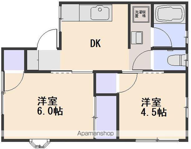 シティハイムカトレア(2K/1階)の間取り写真
