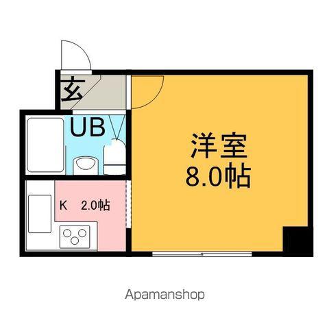 グリーンハイム(1K/4階)の間取り写真