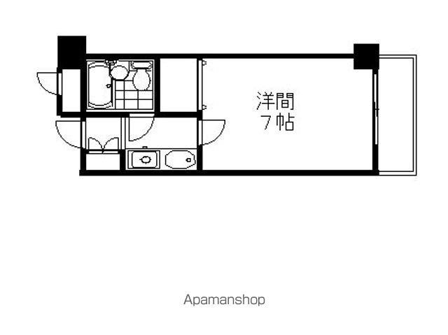 コシノパークサイドビル(1K/5階)の間取り写真
