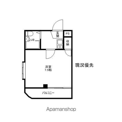 レヂデンス・ナガノ(1K/4階)の間取り写真