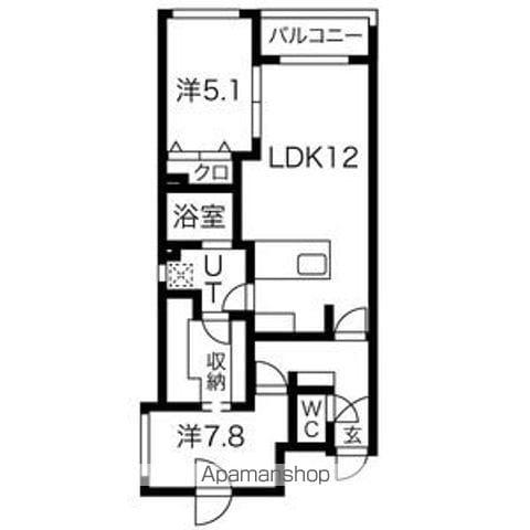 BELLEZA Ⅱ(2LDK/5階)の間取り写真