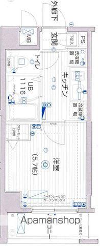 アプレシティ高円寺(1K/4階)の間取り写真