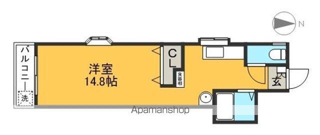 メゾンレーヴ(ワンルーム/1階)の間取り写真