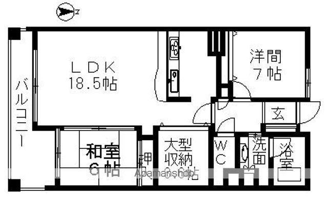 ライオンズシティ栄(2SLDK/7階)の間取り写真