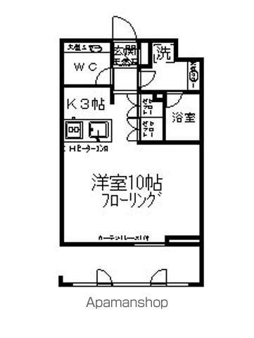 コンフォート白金台(1K/1階)の間取り写真