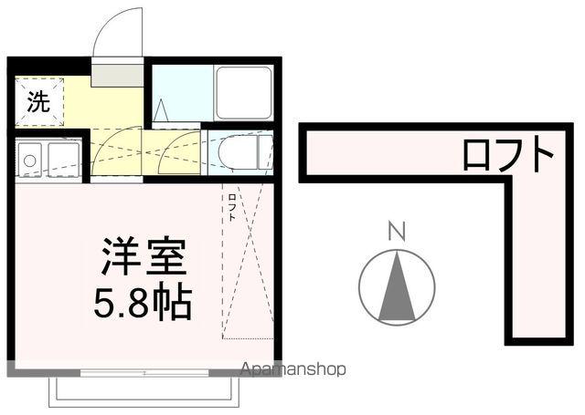 アップルハウスナナミヤ(1K/2階)の間取り写真