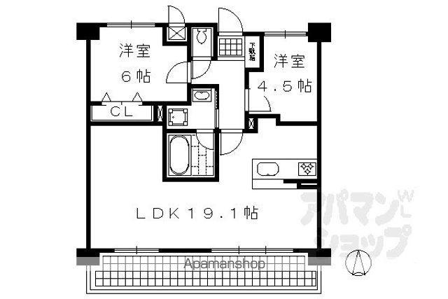 三条室町アーバンライフ(2LDK/5階)の間取り写真
