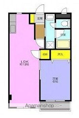 ジューンパレス(1LDK/2階)の間取り写真