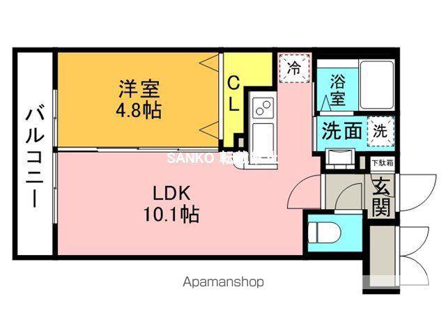 RITZ GRANDE N19(1LDK/1階)の間取り写真