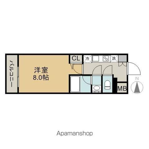 BPRレジデンス丸の内(1K/3階)の間取り写真