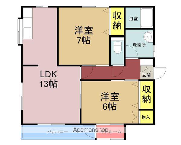 ユートピア大西(2LDK/2階)の間取り写真