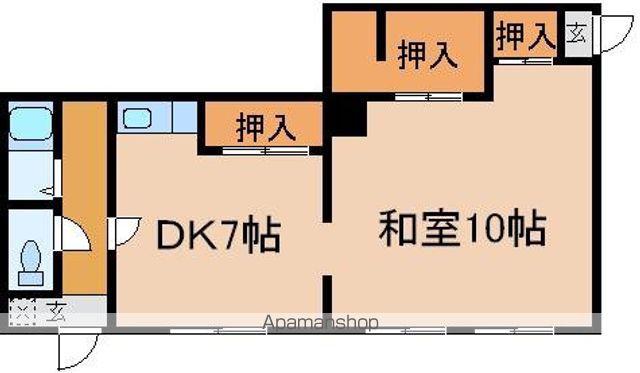 中司アパート(1DK/1階)の間取り写真