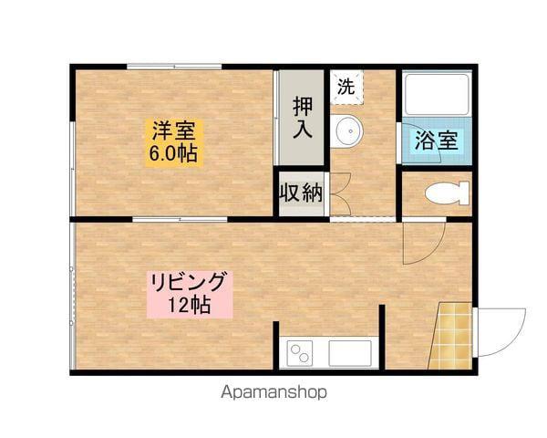 三千刈ハイツB(1LDK/1階)の間取り写真