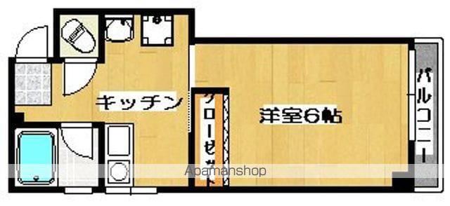 ハイツ織田(1K/2階)の間取り写真