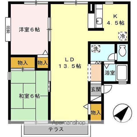 パラシオン115(2LDK/1階)の間取り写真