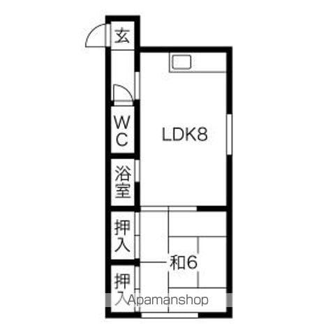 FLAT38(1DK/3階)の間取り写真