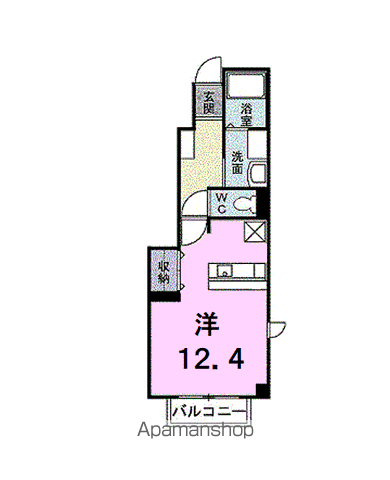 マ・メゾンY(ワンルーム/1階)の間取り写真