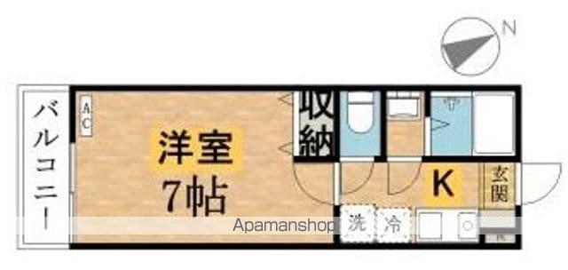 NOSSA UM谷野町(1K/1階)の間取り写真