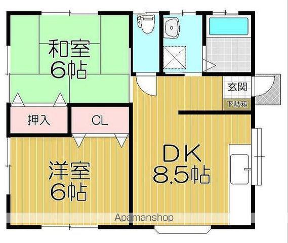 成田線 下総橘駅 徒歩96分 1階建 築30年(2DK)の間取り写真