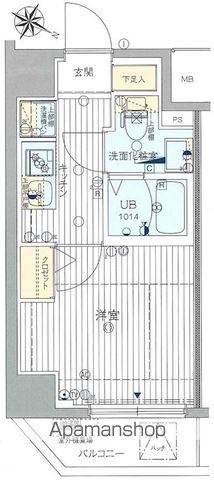 GROWS RESIDENCE横浜大通公園(1K/4階)の間取り写真