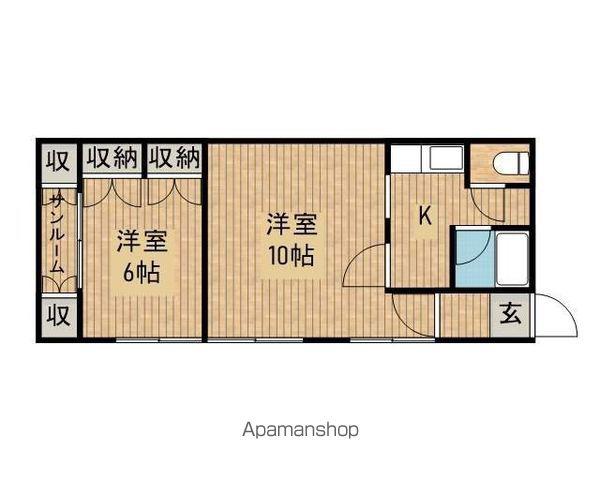 ANGEL BLDG.I(2K/4階)の間取り写真