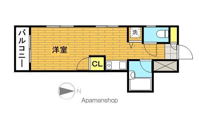クレールメゾン(ワンルーム/4階)の間取り写真
