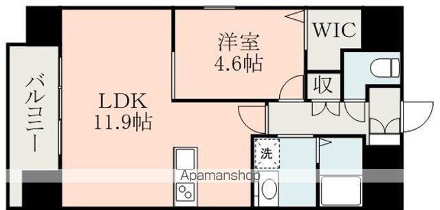 ELCIA新町(1LDK/6階)の間取り写真