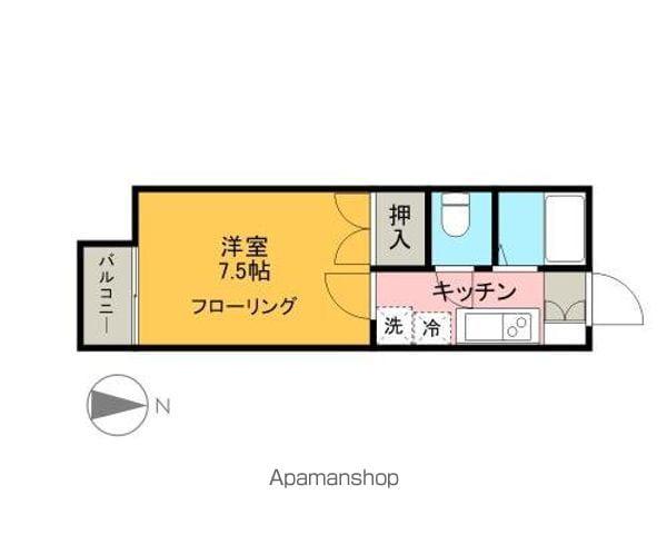 メゾンペルセ(1K/2階)の間取り写真