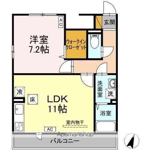 ヴェルデ神明町(1LDK/1階)の間取り写真